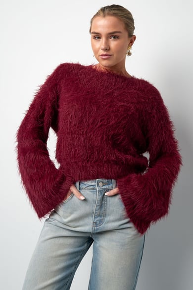 Fluffy finesse top - Burgundy h5 Picture15